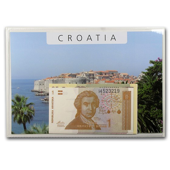 1991 Croatia 1-100 Dinara Banknote Set Unc 1991 Croatia 1-100 Dinara Banknote Set Unc